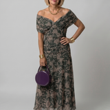 Calen | Off Shoulder Flow Midi Suknelė