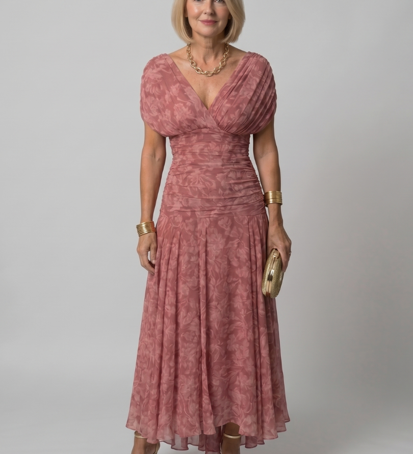 Calen | Off Shoulder Flow Midi Suknelė