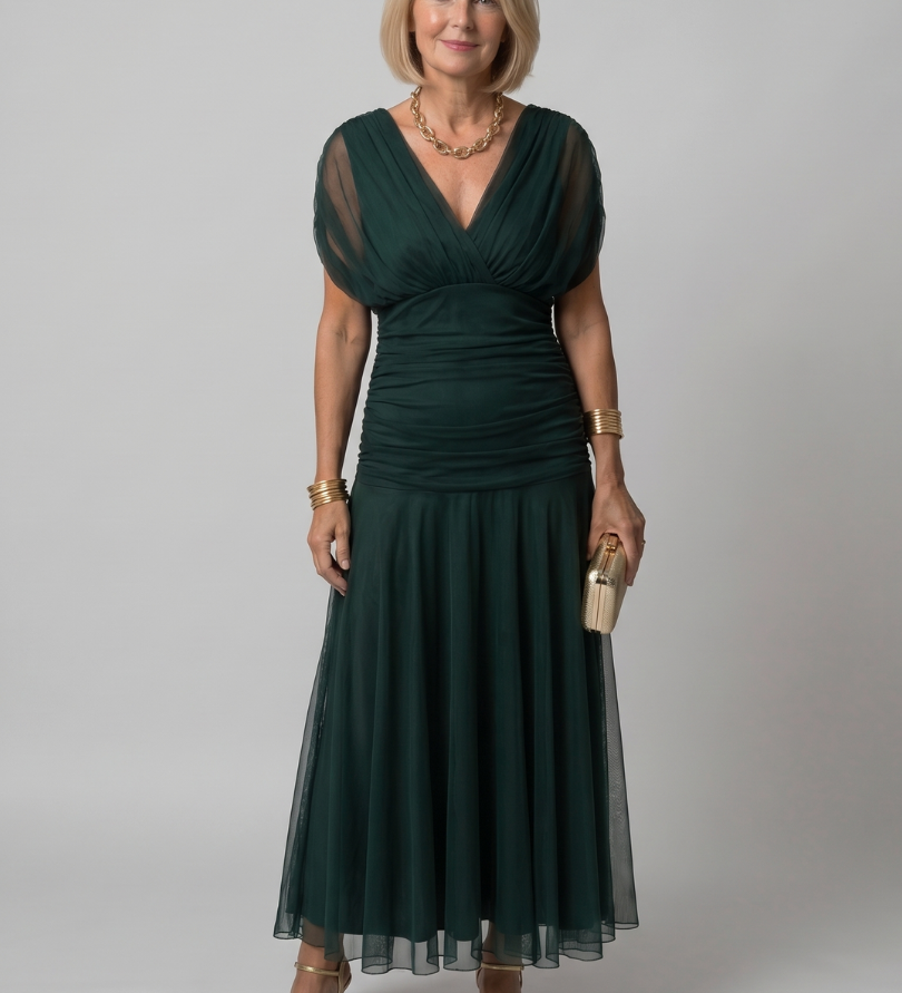 Calen | Off Shoulder Flow Midi Suknelė