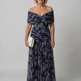 Calen | Off Shoulder Flow Midi Suknelė