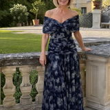 Calen | Off Shoulder Flow Midi Suknelė