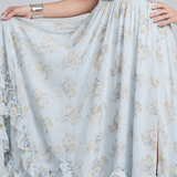Alessia | Halter tipo gėlėmis dekoruota maxi suknelė
