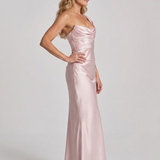 Aureline | Vieno peties drapiruota maxi suknelė