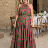 Rowen | Draped Halter Midi Suknelė