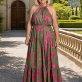 Rowen | Draped Halter Midi Suknelė
